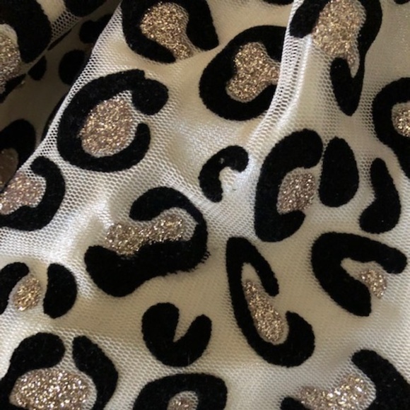 Girl's Dollie & Me Black Velvet Animal Print Dress 5 - Picture 3 of 16